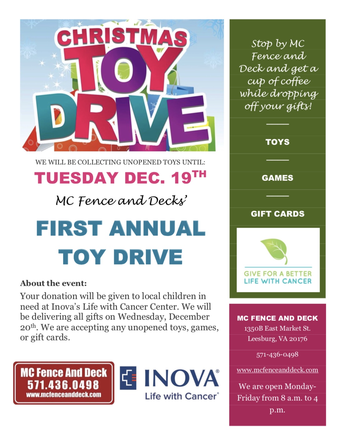 1st Annual Toy Drive