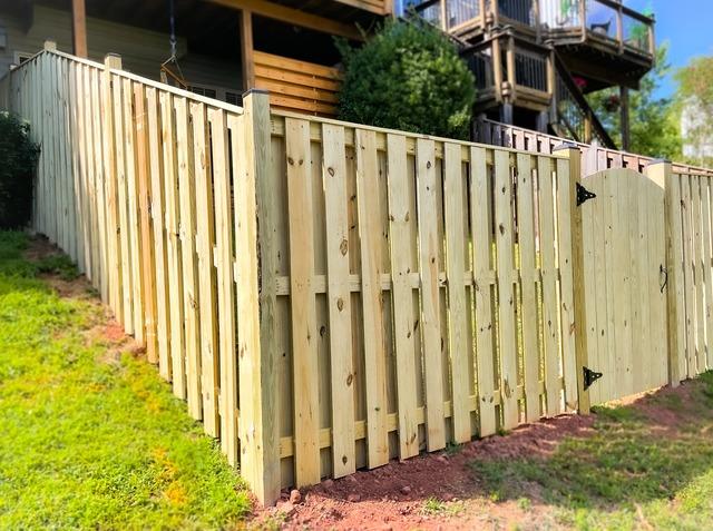 6Ft. Wood Privacy Wall w/ Vinyl Black Caps!