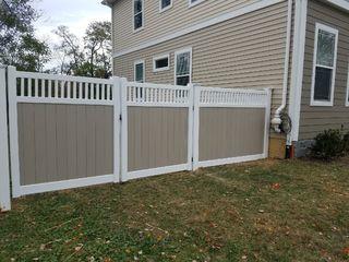 Before and After Vinyl Privacy Fence installation, Aldie VA