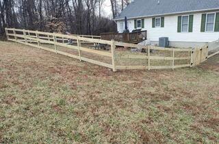 Wood Paddock Fence Install Bunker Hill, WV