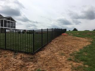 Side View of New Fence in Waterford, Virginia