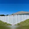 Vinyl Privacy Fence installation! Clean and bringing the curbside appeal! 200Ft+ project!